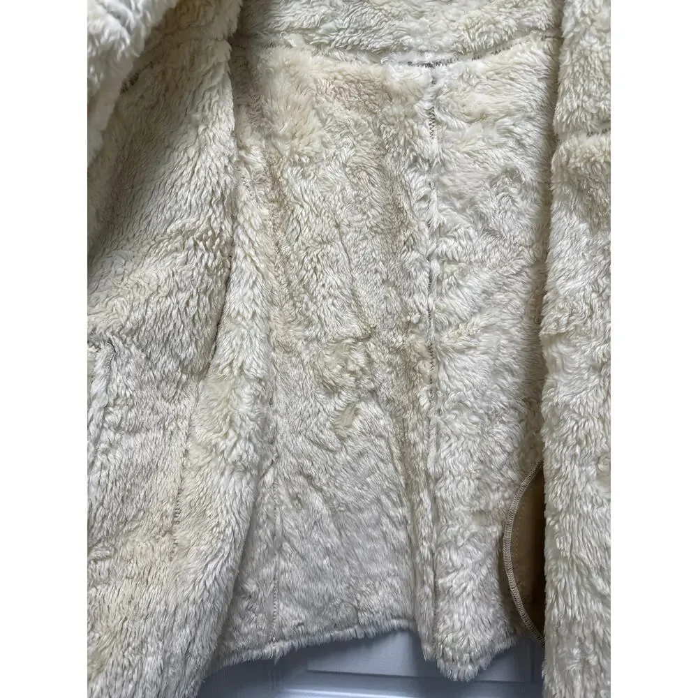Avanti Vintage 90s Penny Lane Faux Fur Camel Suede Leather Jacket Size Large - Picture 8 of 10